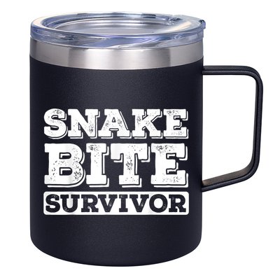 Snake Bite Survivor Venomous Cottonmouth Timber Rattlesnake 12oz Stainless Steel Coffee Mug