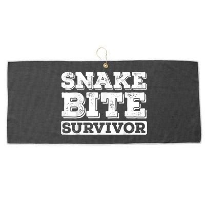 Snake Bite Survivor Venomous Cottonmouth Timber Rattlesnake Large Microfiber Waffle Golf Towel
