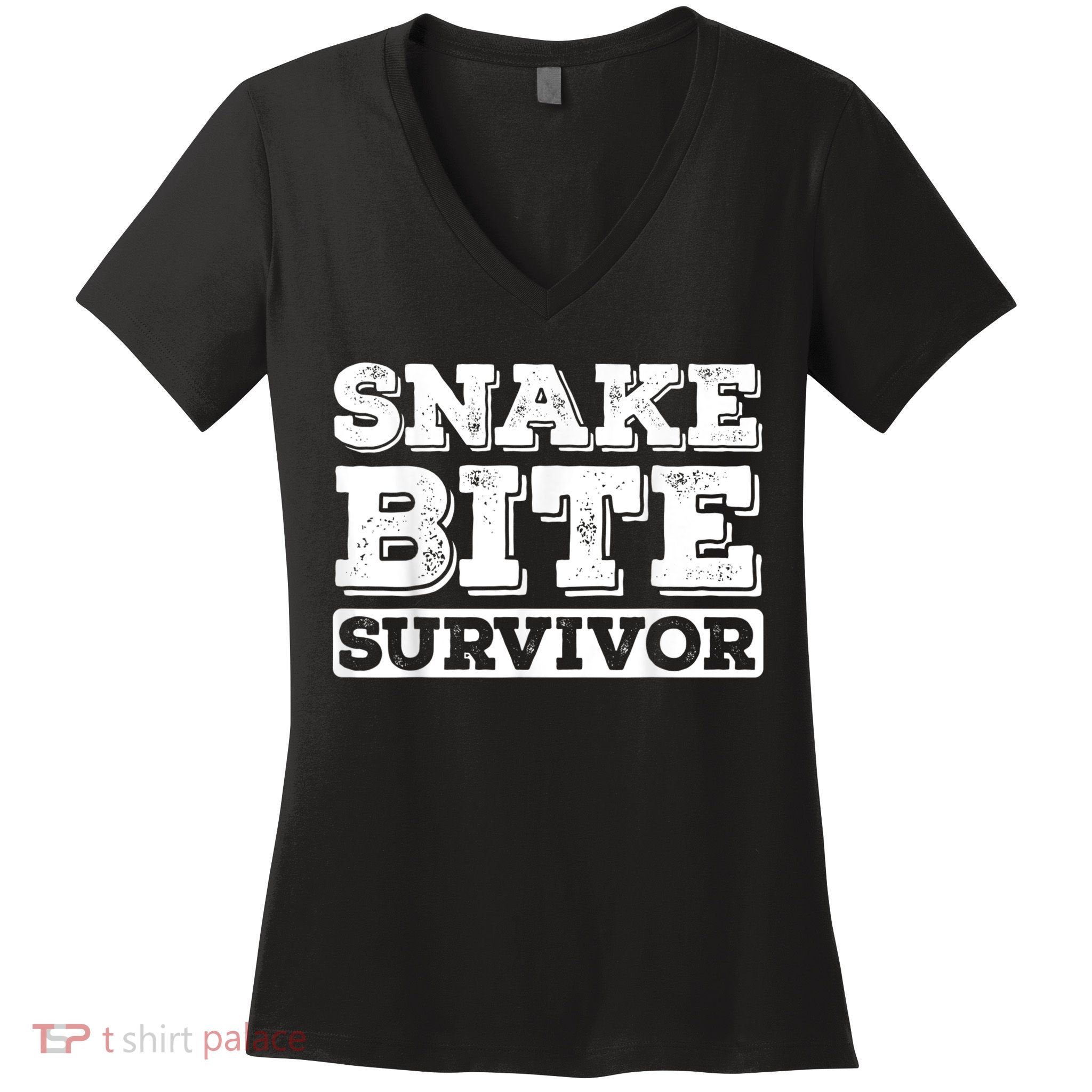 Snake Bite Survivor Venomous Cottonmouth Timber Rattlesnake Women's V-Neck T-Shirt