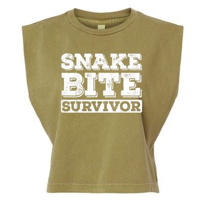 Snake Bite Survivor Venomous Cottonmouth Timber Rattlesnake Garment-Dyed Women's Muscle Tee