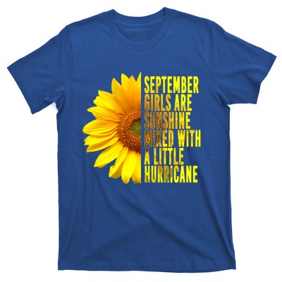 September Birthday Sunflower Funny Quote Gift Cute Gift T-Shirt