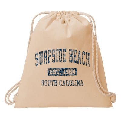 Surfside Beach South Carolina Sc Vintage Sports Drawstring Bag