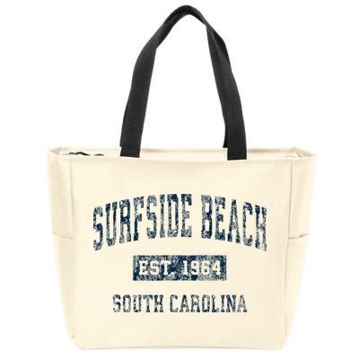 Surfside Beach South Carolina Sc Vintage Sports Zip Tote Bag