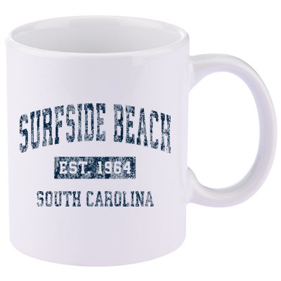 Surfside Beach South Carolina Sc Vintage Sports 11oz C Handle Ceramic Mug