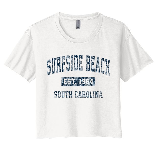 Surfside Beach South Carolina Sc Vintage Sports Crop Top