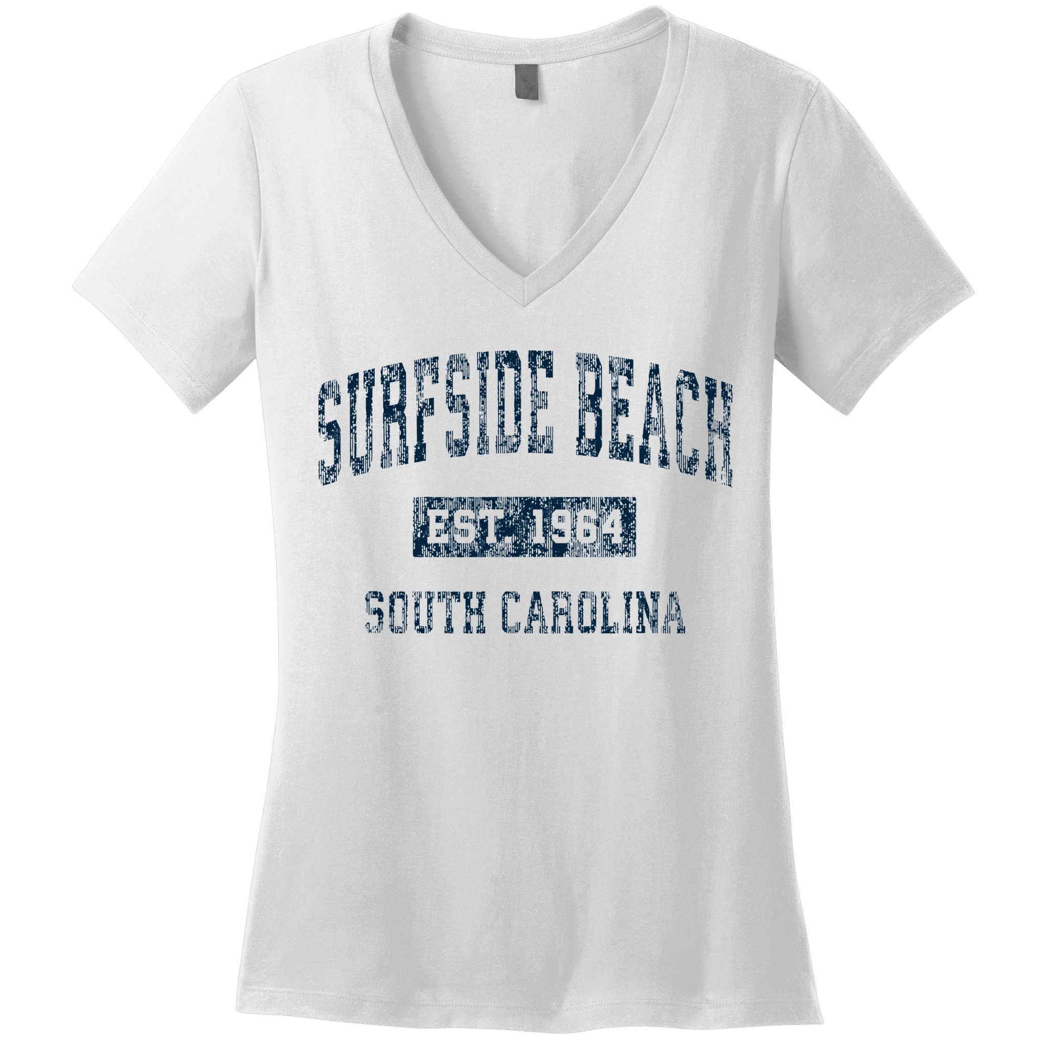 Surfside Beach South Carolina Sc Vintage Sports Women's V-Neck T-Shirt