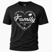 Side by Side or Miles Apart Family Heart Family Cooling Performance Crew T-Shirt