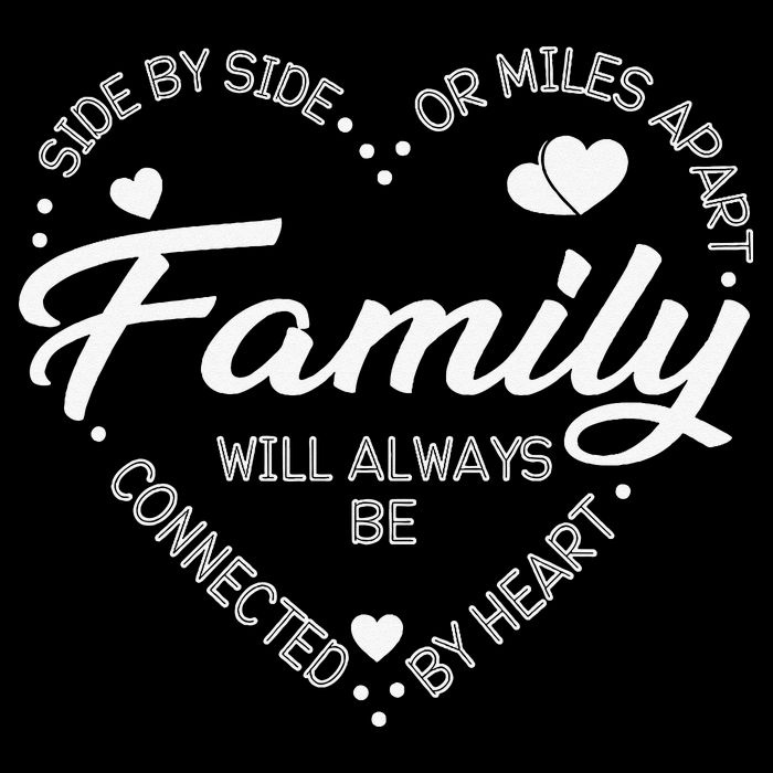 Side by Side or Miles Apart Family Heart Family Cooling Performance Crew T-Shirt