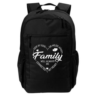Side by Side or Miles Apart Family Heart Family Backpack