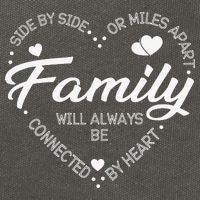 Side by Side or Miles Apart Family Heart Family Cotton Canvas Backpack