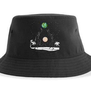 Summer Beach Skeletons Volleyball Earth Space Cosmos Indie Sustainable Bucket Hat