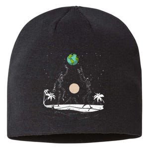 Summer Beach Skeletons Volleyball Earth Space Cosmos Indie Sustainable Beanie