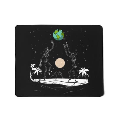 Summer Beach Skeletons Volleyball Earth Space Cosmos Indie Mousepad