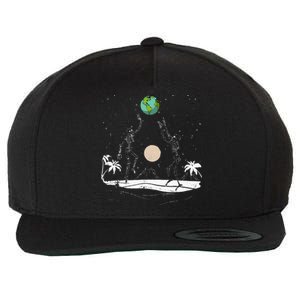 Summer Beach Skeletons Volleyball Earth Space Cosmos Indie Wool Snapback Cap