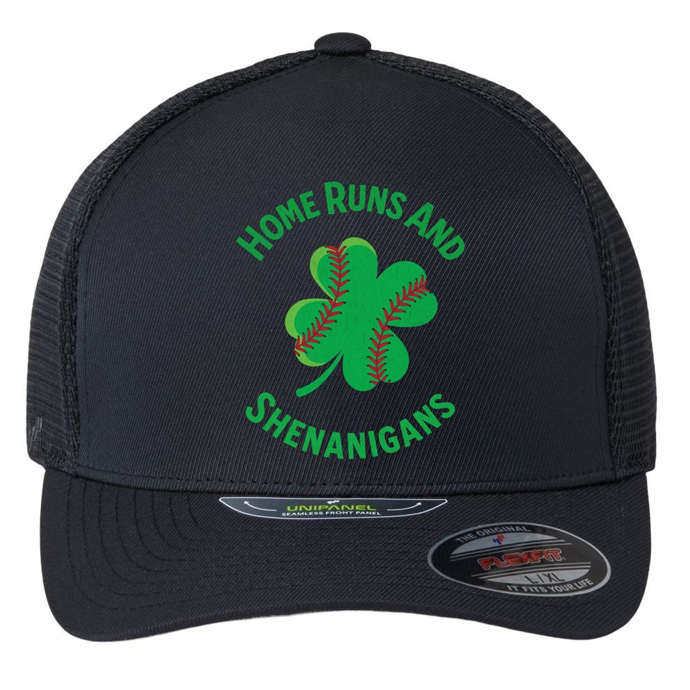 Shamrock Baseball St PaddyS Day Fun Design Gift Flexfit Unipanel Trucker Cap