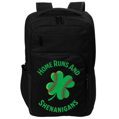 Shamrock Baseball St PaddyS Day Fun Design Gift Impact Tech Backpack