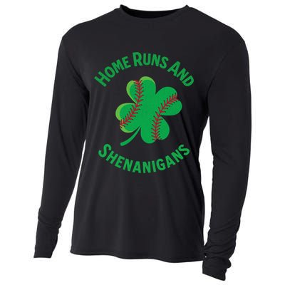 Shamrock Baseball St PaddyS Day Fun Design Gift Cooling Performance Long Sleeve Crew