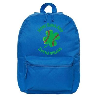 Shamrock Baseball St PaddyS Day Fun Design Gift 16 in Basic Backpack