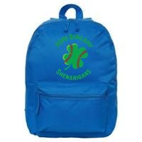 Shamrock Baseball St PaddyS Day Fun Design Gift 16 in Basic Backpack