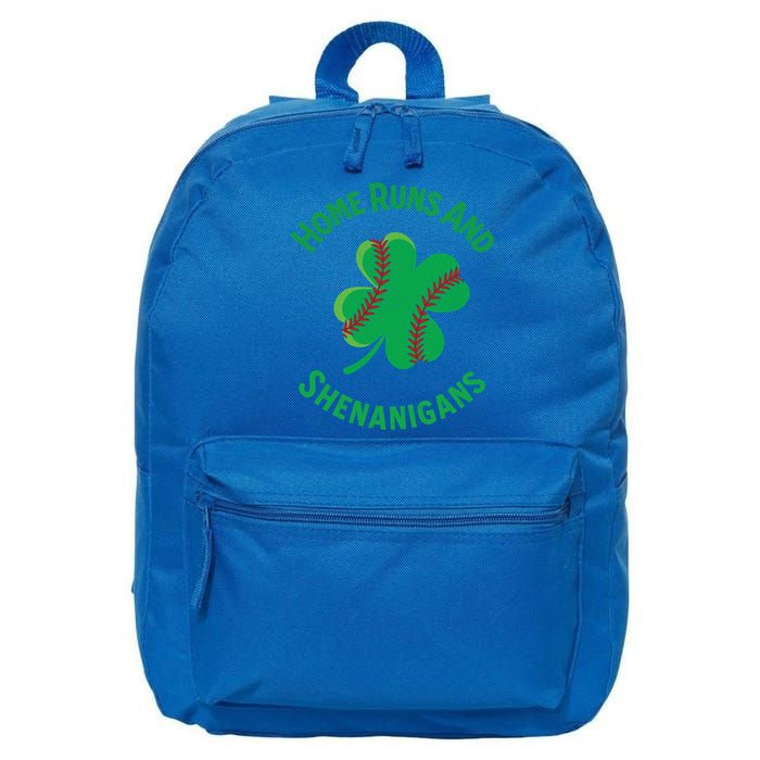 Shamrock Baseball St PaddyS Day Fun Design Gift 16 in Basic Backpack