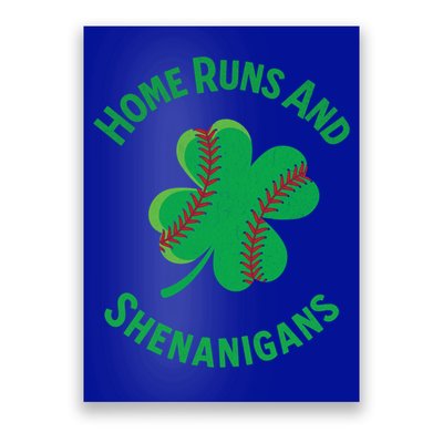 Shamrock Baseball St PaddyS Day Fun Design Gift Poster