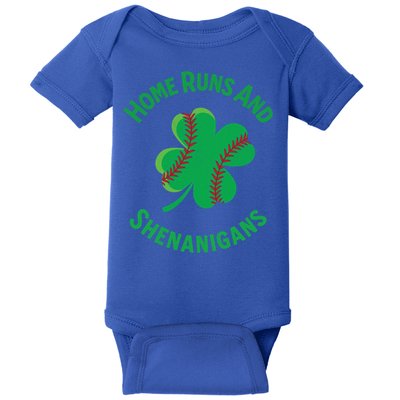 Shamrock Baseball St PaddyS Day Fun Design Gift Baby Bodysuit