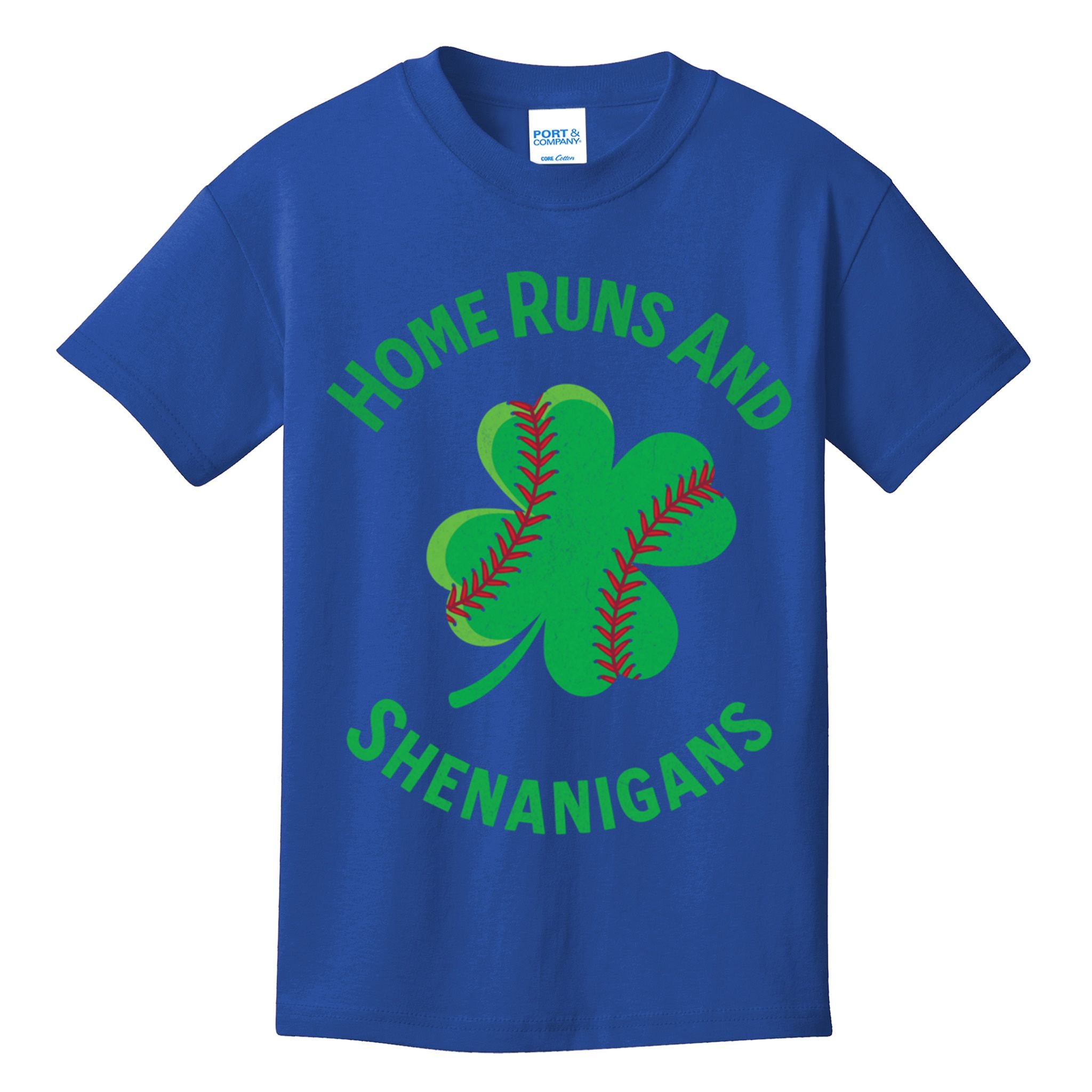 Shamrock Baseball St PaddyS Day Fun Design Gift Kids T-Shirt