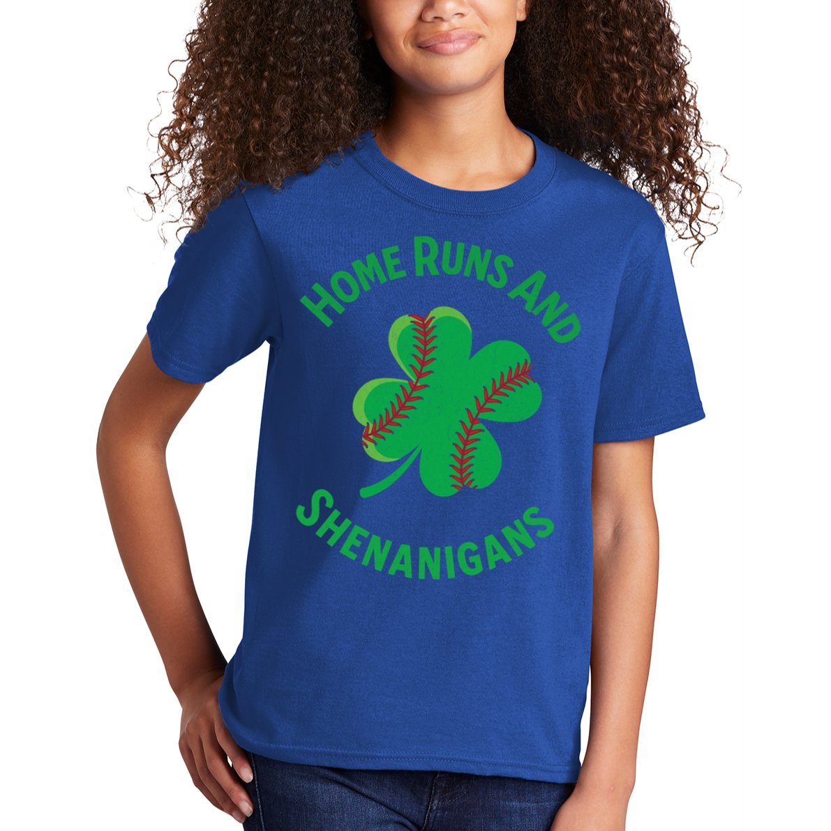 Shamrock Baseball St PaddyS Day Fun Design Gift Kids T-Shirt