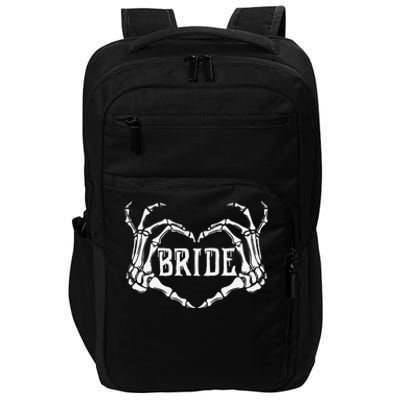 Spooky Bride Skeleton Hands Halloween Engagement Wedding Impact Tech Backpack