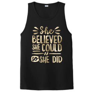 She Believed She Could So She Did Doodle Glam Great Gift PosiCharge Competitor Tank