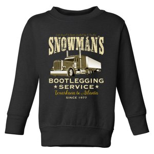 SnowmanS Bootlegging Service Toddler Sweatshirt