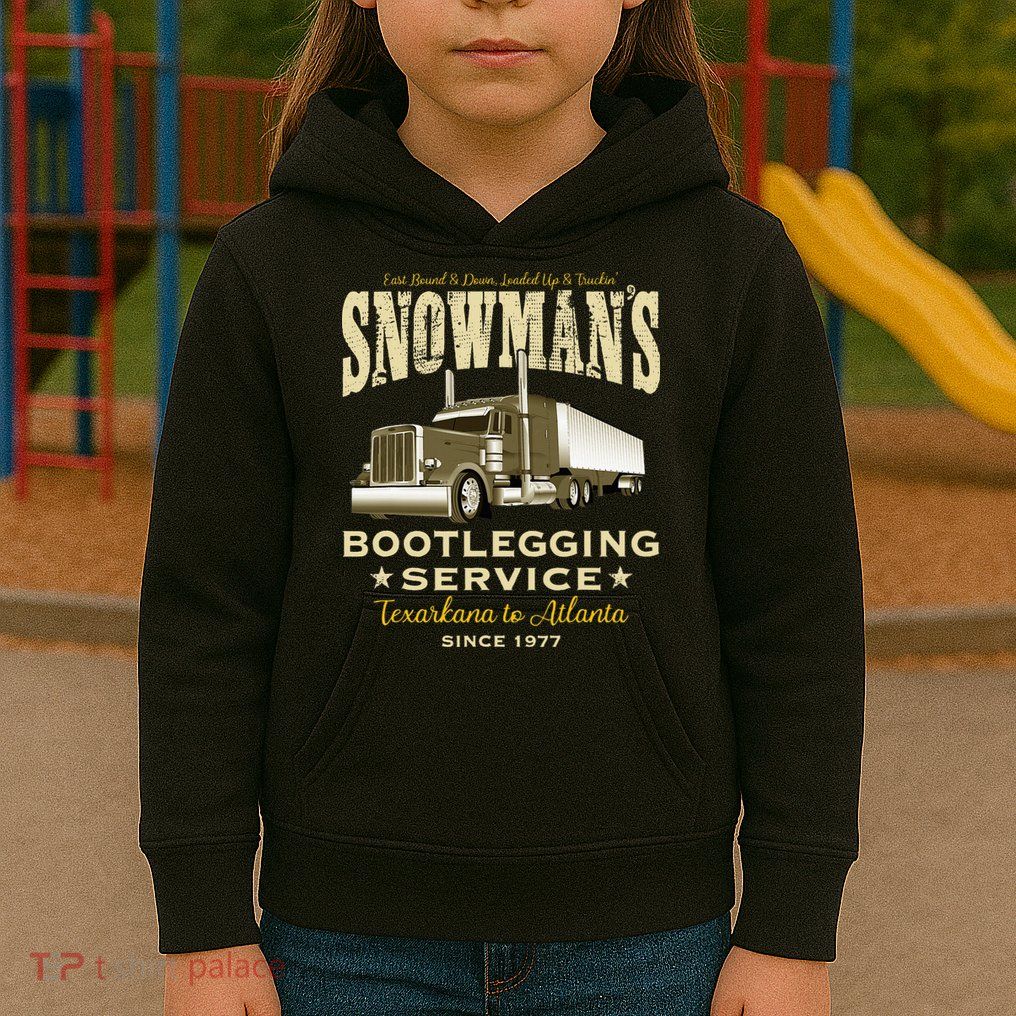 SnowmanS Bootlegging Service Kids Hoodie