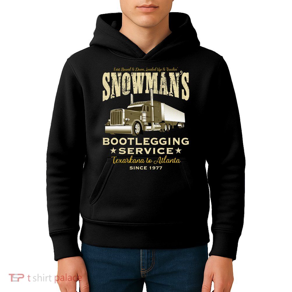 SnowmanS Bootlegging Service Kids Hoodie