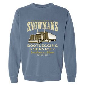 SnowmanS Bootlegging Service Garment-Dyed Sweatshirt