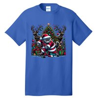 Santa British Shorthair Cat Playing Hockey Gift Tall T-Shirt