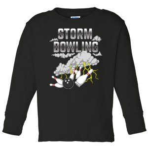 Strom Bowling Toddler Long Sleeve Shirt