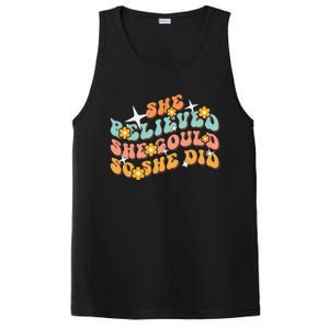 She Believed She Could So She Did Groovy Graduation PosiCharge Competitor Tank