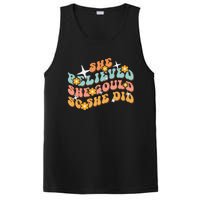 She Believed She Could So She Did Groovy Graduation PosiCharge Competitor Tank