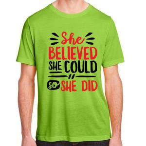 She Believed She Could So She Did Doodle Gift Adult ChromaSoft Performance T-Shirt