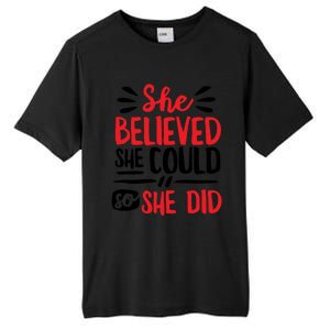 She Believed She Could So She Did Doodle Gift Tall Fusion ChromaSoft Performance T-Shirt