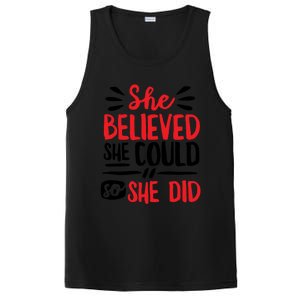 She Believed She Could So She Did Doodle Gift PosiCharge Competitor Tank