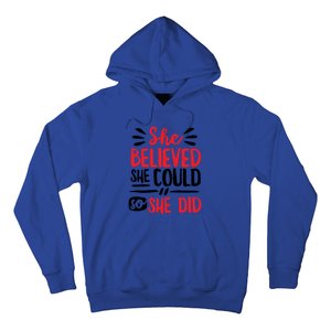 She Believed She Could So She Did Doodle Gift Hoodie