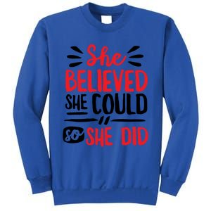 She Believed She Could So She Did Doodle Gift Sweatshirt