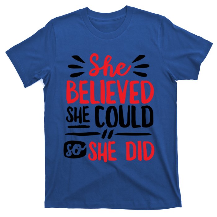 She Believed She Could So She Did Doodle Gift T-Shirt