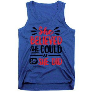 She Believed She Could So She Did Doodle Gift Tank Top