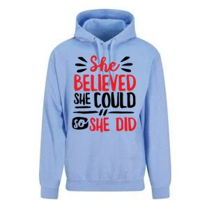 She Believed She Could So She Did Doodle Gift Unisex Surf Hoodie