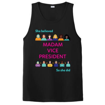 She Believed So She Did Feminist Madam Vice President Meaningful Gift PosiCharge Competitor Tank