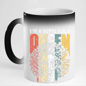 September Birthday Shirts For Women Virgo Gifts Girl 11oz Black Color Changing Mug