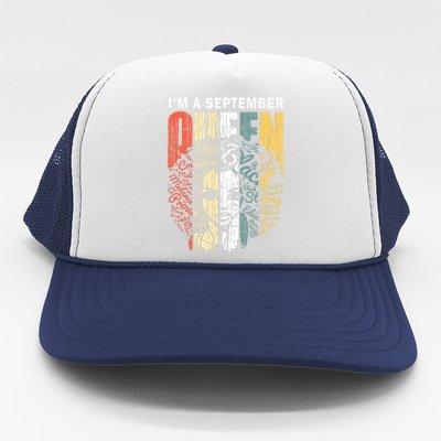 September Birthday Shirts For Women Virgo Gifts Girl Trucker Hat