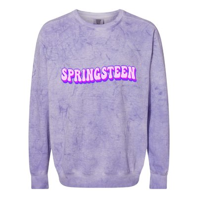 Spring Break Springsteen Vacay Spring Colorblast Crewneck Sweatshirt